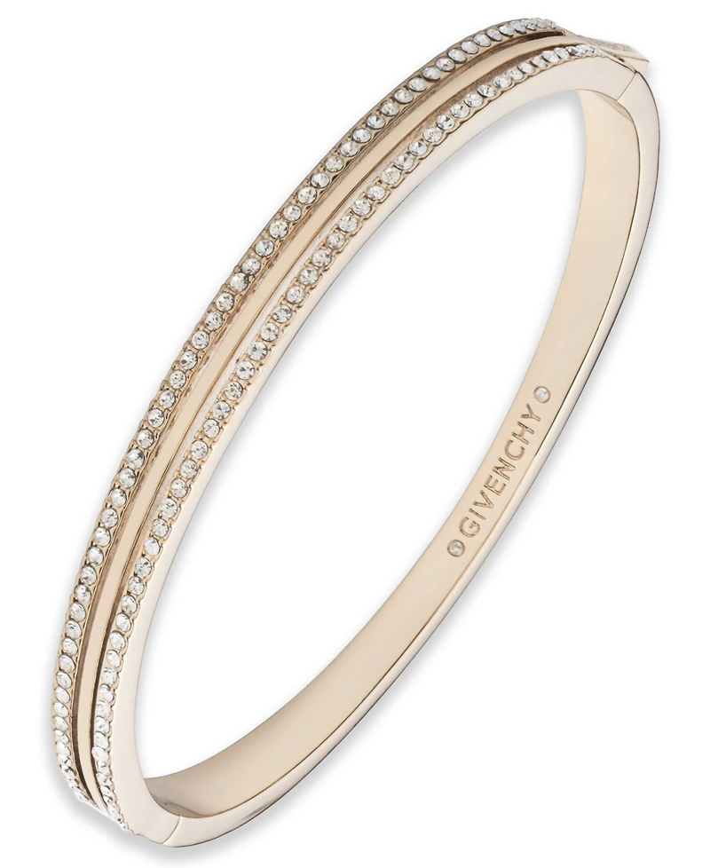 Givenchy Crystal Stone Gold-Tone Bangle Bracelet