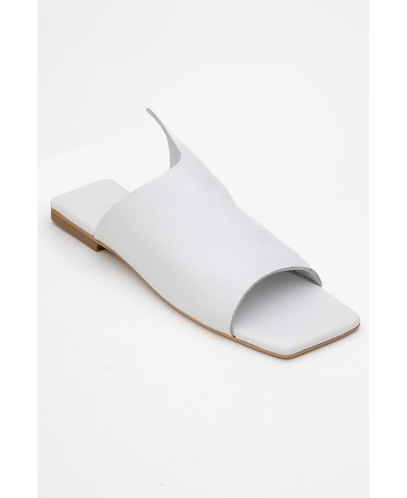 Forever & Always Shoes Orianna Leather Slide Sandal (Women)