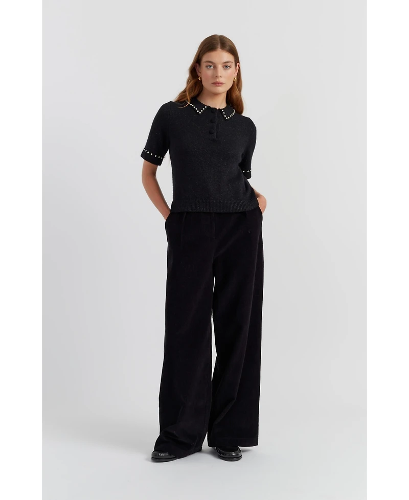 Chinti & Parker Women's Laura Whitmore Diamonte Polo Top