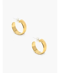 Able Stride Hoops, 18k Gold Plated
