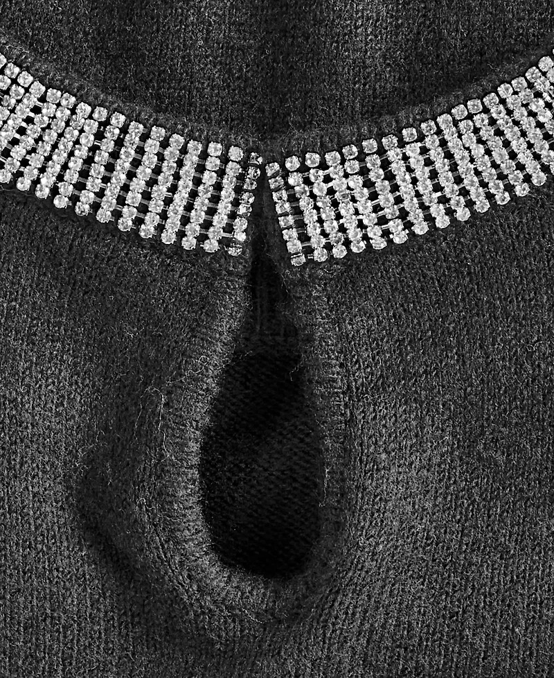 I.n.c. International Concepts Women's Rhinestone Collar Sweater, Macy's Exclusive