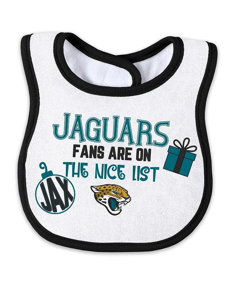 Wear by Erin Andrews Baby Boys and Girls Jacksonville Jaguars Allover Print Full-Zip Sleeper Bib Set