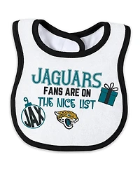Wear by Erin Andrews Baby Boys and Girls Jacksonville Jaguars Allover Print Full-Zip Sleeper Bib Set