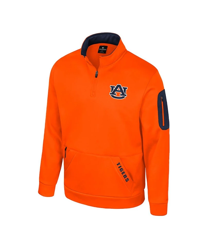 Colosseum Men's Orange Auburn Tigers Mainframe Quarter-Zip Fleece Jacket