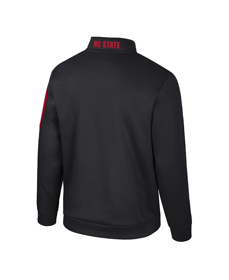 Colosseum Men's Black Nc State Wolfpack Mainframe Quarter-Zip Fleece Jacket