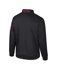 Colosseum Men's Black Nc State Wolfpack Mainframe Quarter-Zip Fleece Jacket