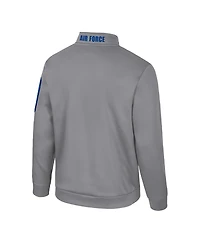 Colosseum Men's Silver Air Force Falcons Mainframe Quarter-Zip Fleece Jacket