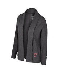 Colosseum Women's Charcoal Texas Tech Red Raiders Dash Cardigan Sweater