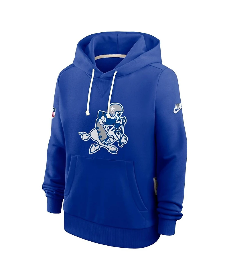 Nike Women's Royal Dallas Cowboys Throwback Sideline Standard Issue Dri-fit Hoodie