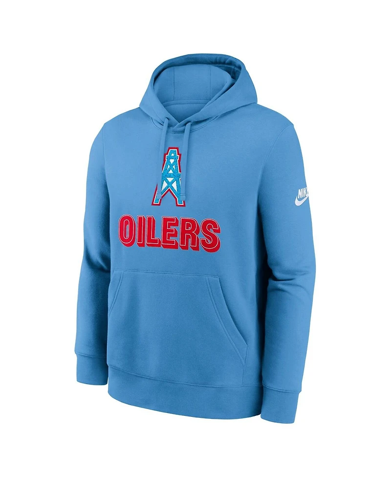 Nike Men's Light Blue Tennessee Titans Best Season Rewind Club Pullover Hoodie