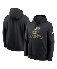 Nike Men's Black New Orleans Saints Best Season Rewind Club Pullover Hoodie