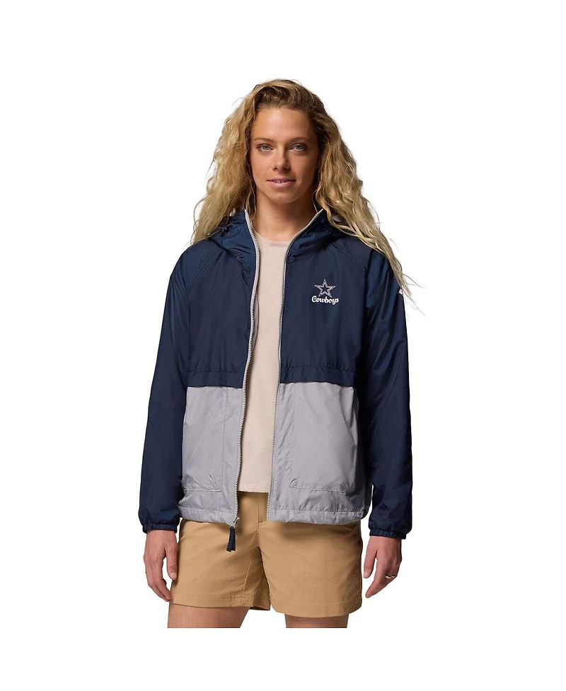 Columbia Women's Navy/Gray Dallas Cowboys Spire Hoodie Windbreaker Jacket