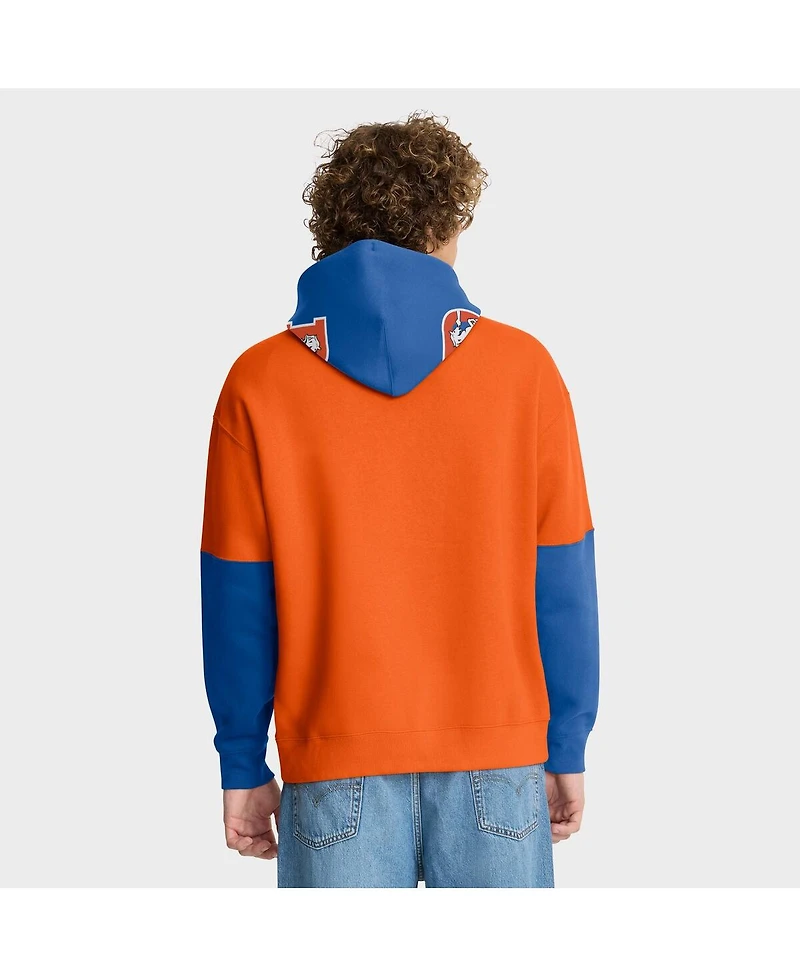 Fanatics Men's Orange Denver Broncos Helmet Retro Pullover Hoodie