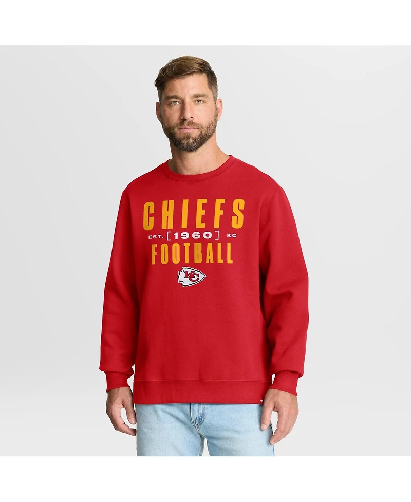 Fanatics Men's Red Kansas City Chiefs Powerful Throw Legacy Pullover Sweatshirt