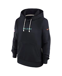 Nike Women's Pitch Blue Miami Dolphins 2025 Rivalries Collection Standard Issue Sideline Dri-fit Hoodie