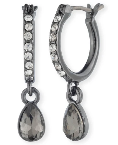 Givenchy Rhodium Montana Silver-Tone Huggie Drop Earrings