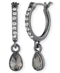 Givenchy Rhodium Montana Silver-Tone Huggie Drop Earrings