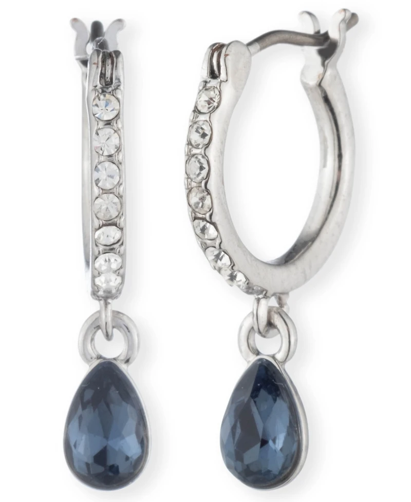 Givenchy Rhodium Montana Silver-Tone Huggie Drop Earrings