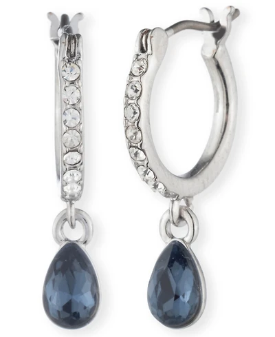 Givenchy Rhodium Montana Silver-Tone Huggie Drop Earrings