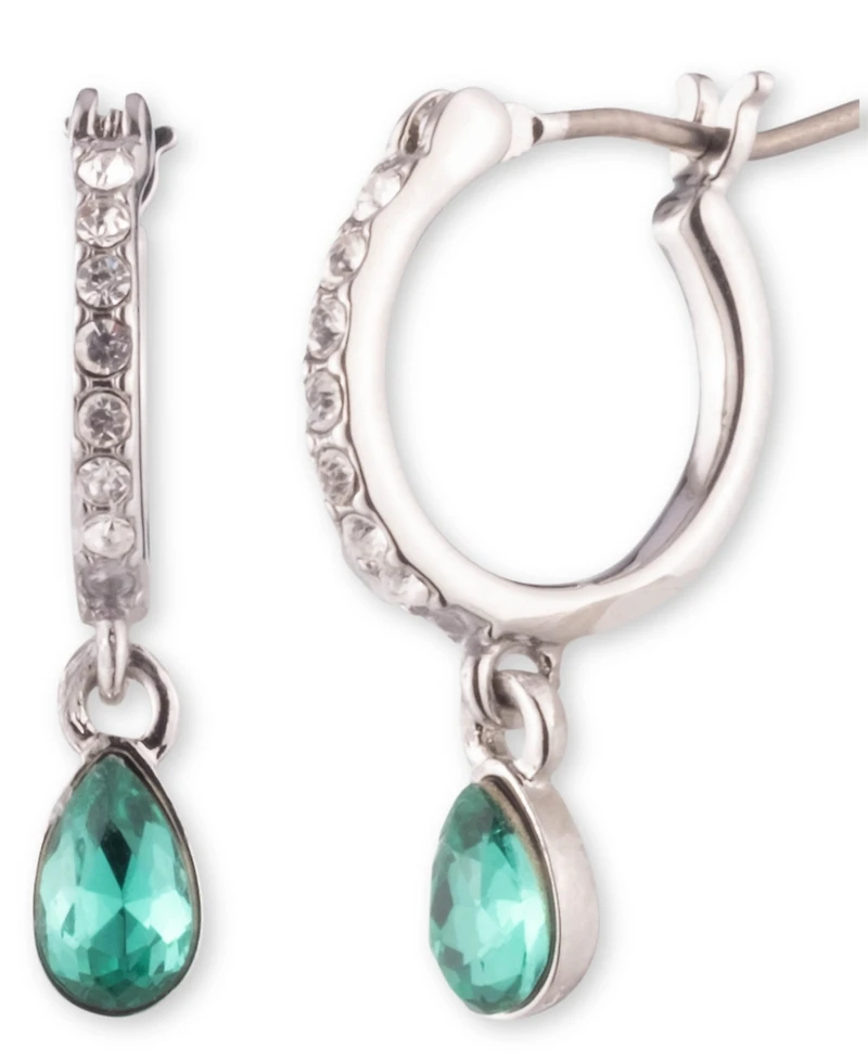 Givenchy Rhodium Montana Silver-Tone Huggie Drop Earrings