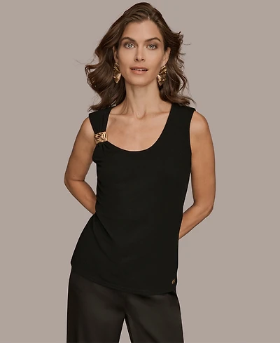 Donna Karan New York Women's Petite Scoop Neck Tank Top