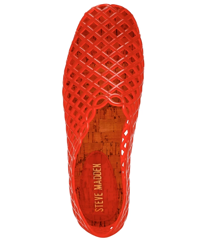 Steve Madden Women's Grove Caged Jelly Slip-On Flats