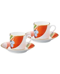 Noritake Frank Lloyd Wright March Balloons After Dinner Cup and Saucer, Set of 4