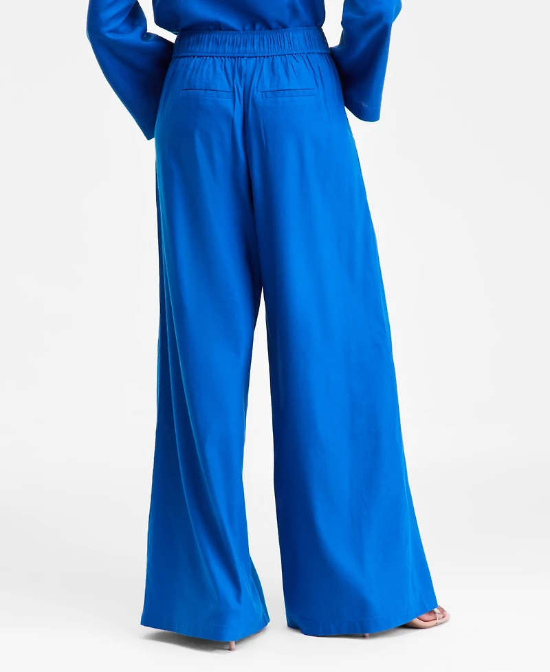 I.n.c. International Concepts Women's High-Rise Pleated Pull-On Wide-Leg Pants, Macy's Exclusive