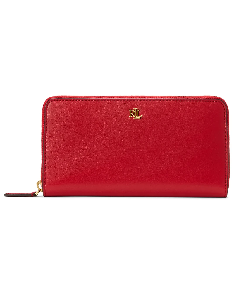 Women's Full-Grain Leather Large Zip Continental Wallet