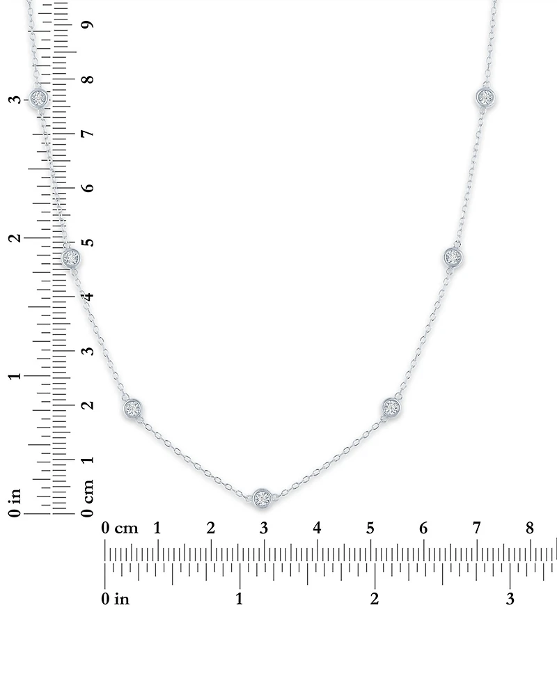 Macy's 2-Pc. Diamond Necklace Set (1/6 ct. t.w.) in 14K Yellow Gold over Sterling Silver or Sterling Silver