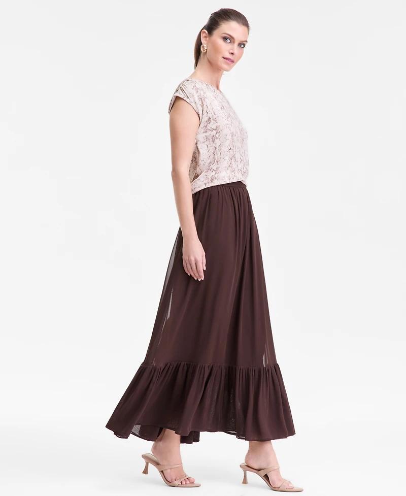 I.n.c. International Concepts Women's Flounce-Hem Maxi Skirt, Macy's Exclusive