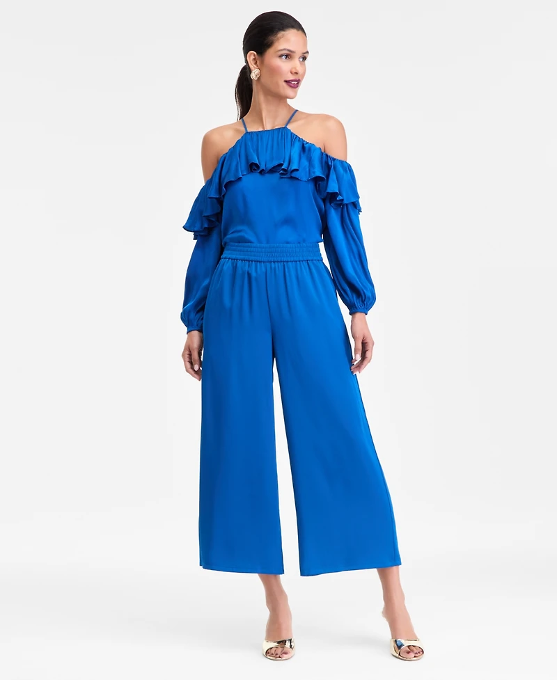 I.n.c. International Concepts Women's High-Rise Cropped Satin Pants, Macy's Exclusive