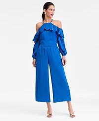 I.n.c. International Concepts Women's High-Rise Cropped Satin Pants, Macy's Exclusive