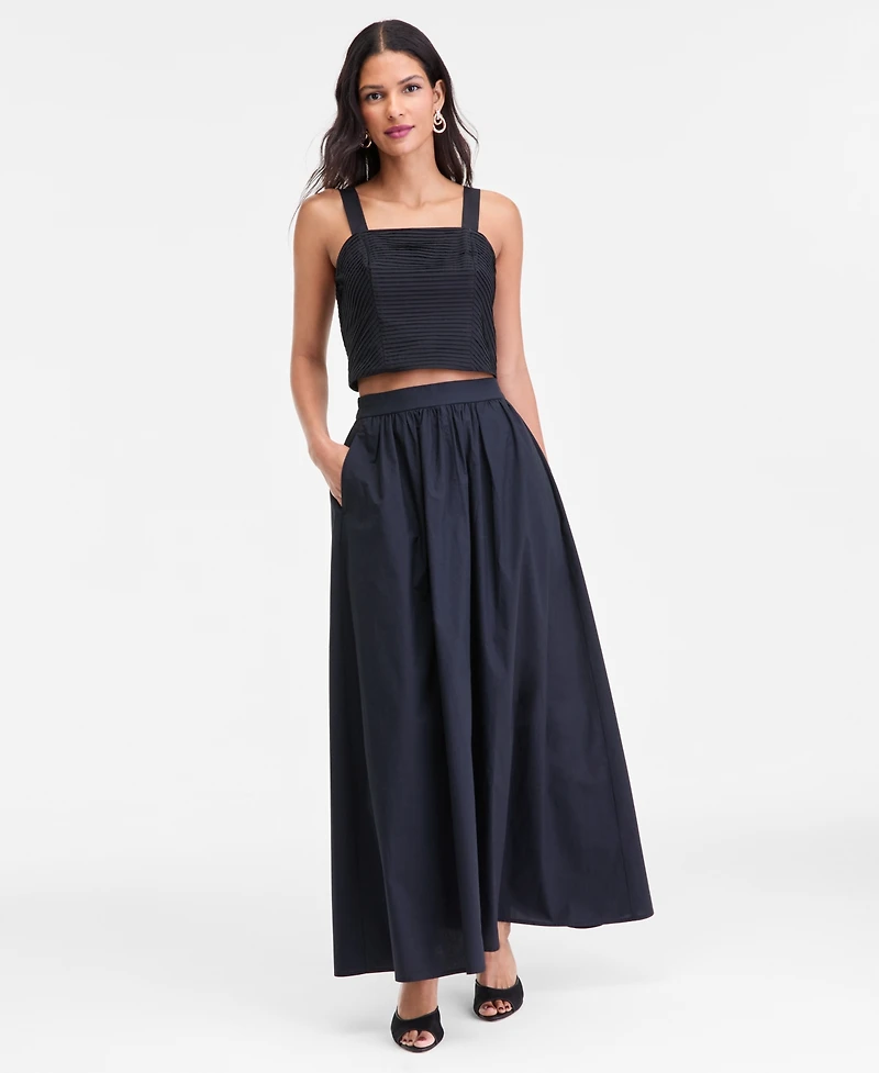 I.n.c. International Concepts Women's Cotton Poplin Maxi Skirt, Macy's Exclusive