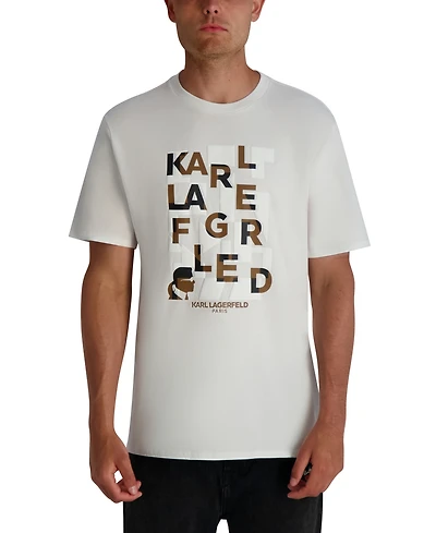 Karl Lagerfeld Paris Men's Stacked Print T-Shirt