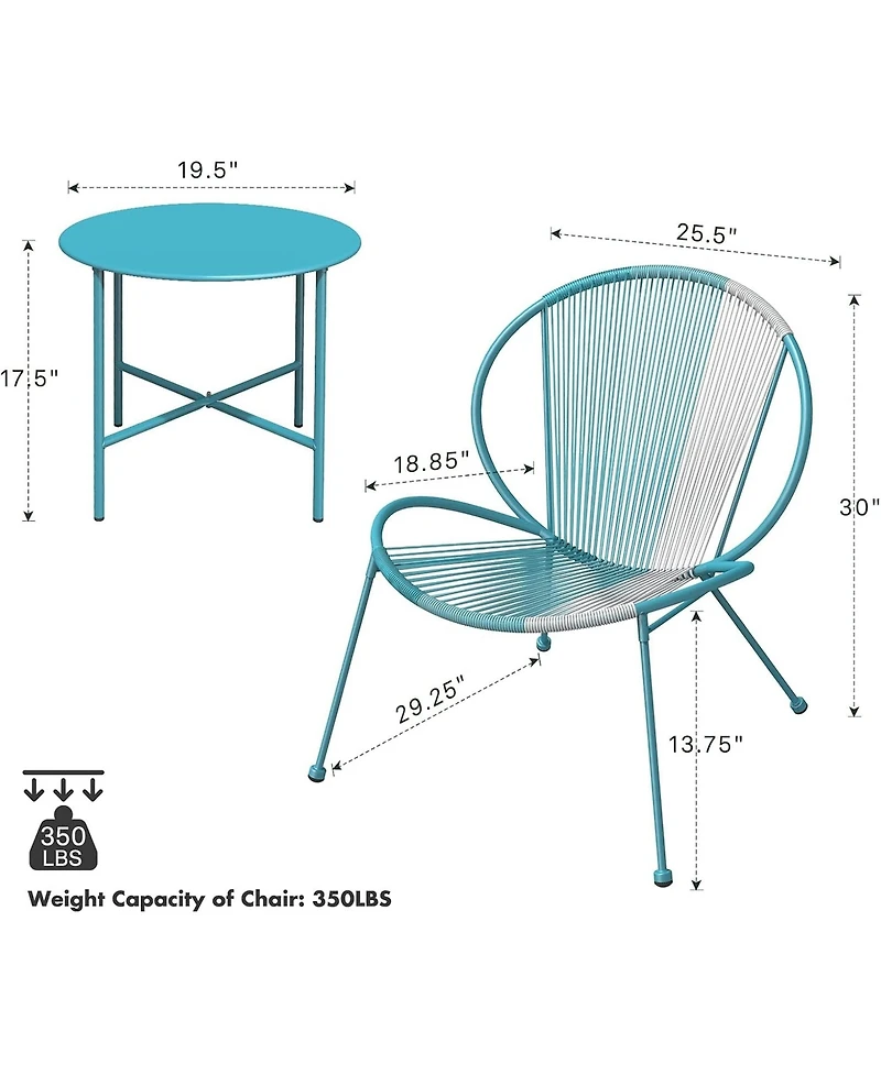 Shell-Shaped All-Steel Detachable Rope Chat Set