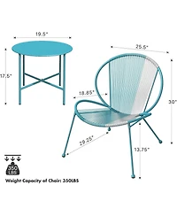 Shell-Shaped All-Steel Detachable Rope Chat Set