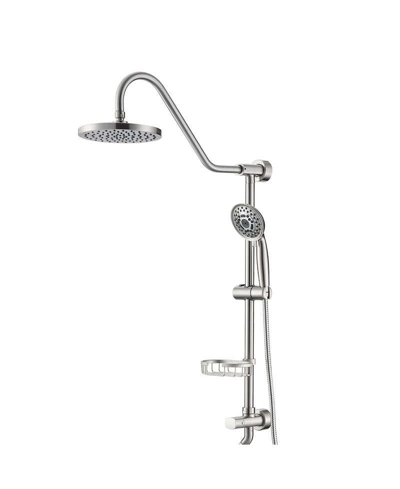 Rainsken 8-Inch Rain Shower Head with Handheld Shower System