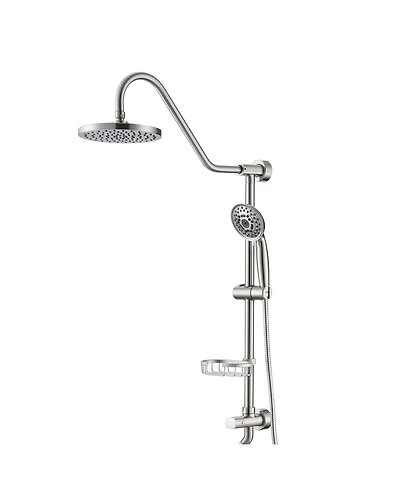 Rainsken 8-Inch Rain Shower Head with Handheld Shower System