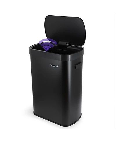 Elama 13 Gallon Automatic Sensor Hands Free Trash Can in Black