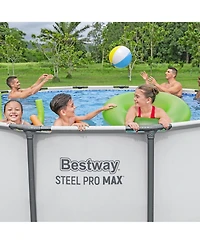 Bestway Steel Pro Max 13'x48" Round Above Ground Swimming Pool with Pump & Cover