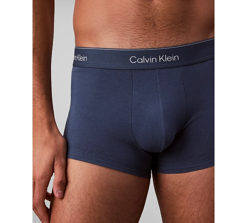 Calvin Klein Men's 3-Pack Icon Stretch Low Rise Trunks