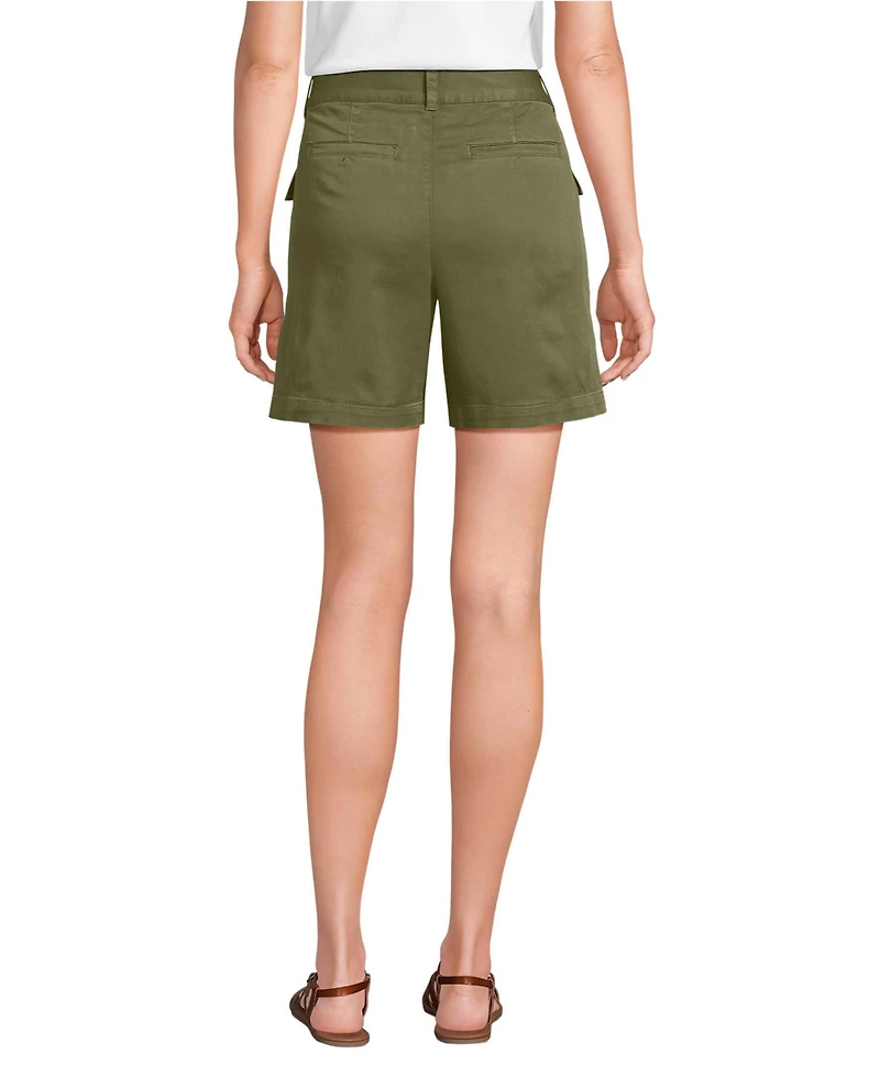 Lands' End Women's Cool Fade High Rise 7" Cargo Shorts