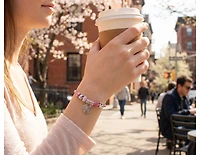 Bling Jewelry 2 Piece Best Friend Heart Charm Bracelet Pink Leather & Silver Clasp 6.5-8.5In