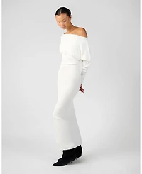 WeWoreWhat Women's Off Shoulder Sweater Midi Dress