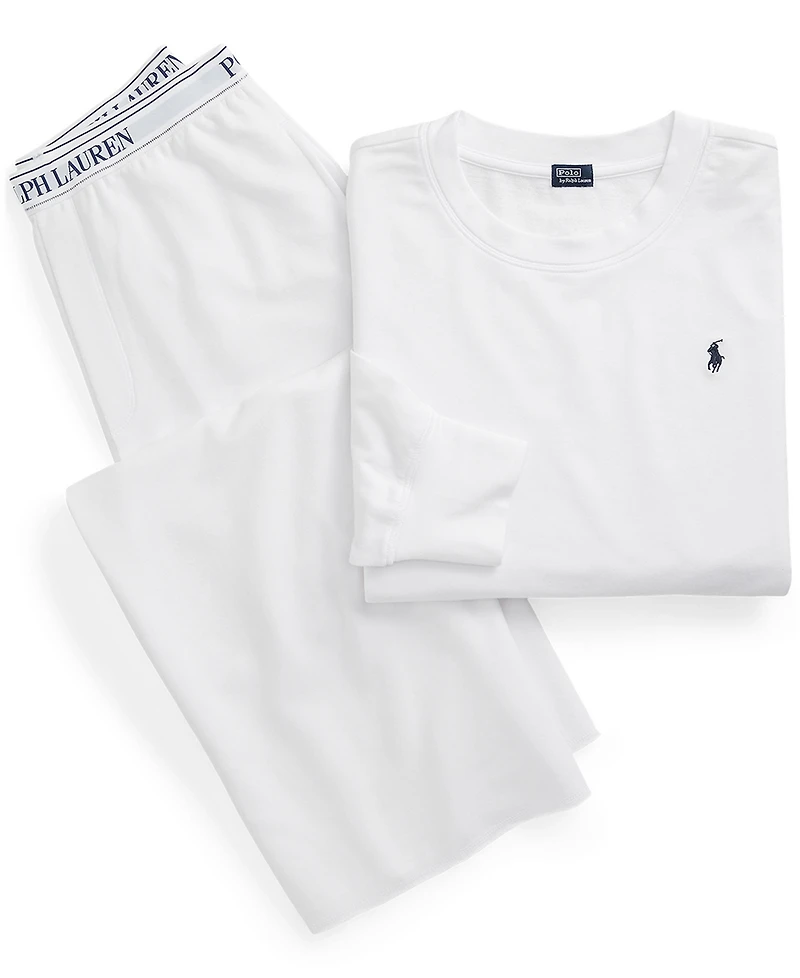 Polo Ralph Lauren Women's 2-Piece Crewneck Top and Pants Pajama Set