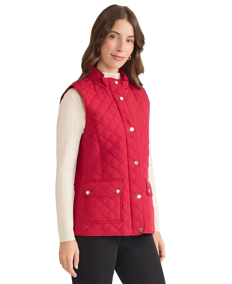 Jones New York Petite Patch Pocket Vest