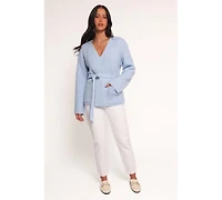 Petal and Pup Women's Mika Wrap Cardigan - Blue Xl