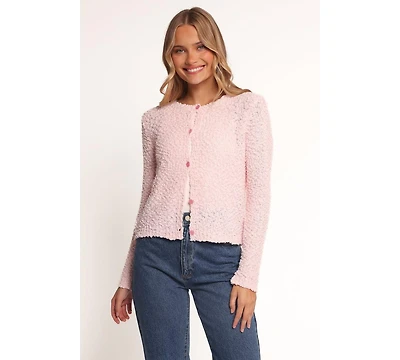 Petal and Pup Women's Ally Texture Cardigan - Pink Xl