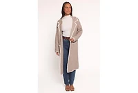 Petal and Pup Women's Katia Contrast Trim Coatigan - Beige S/M